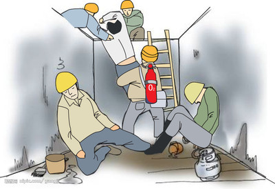 中毒矢量图_安全教育_其他人物-129kb