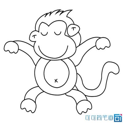 十二生肖猴简笔画