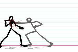 手绘火柴人格斗_手绘火柴人格斗图片大全